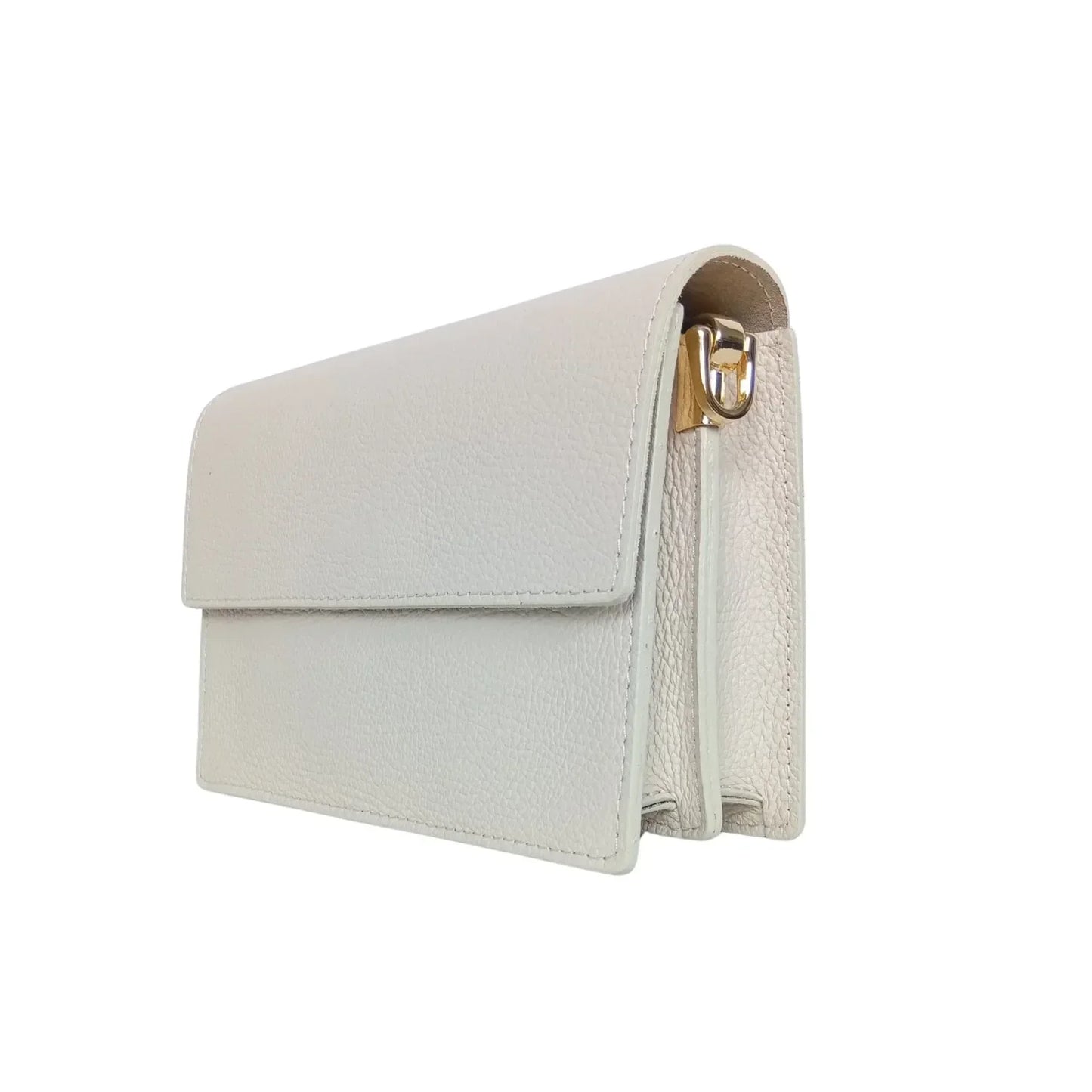 Borsa a tracolla Donna Luxe Crossbody in vera pelle - clutch avorio