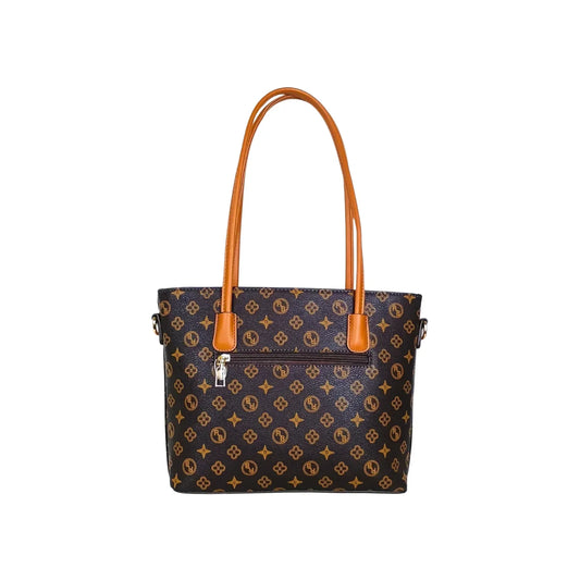 Borsa da donna online tote bag con tracolla removibile - borsa monogramma marrone