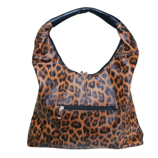 Borsa Hobo con Distintiva Stampa Leopardata - borsa stampa leopardata