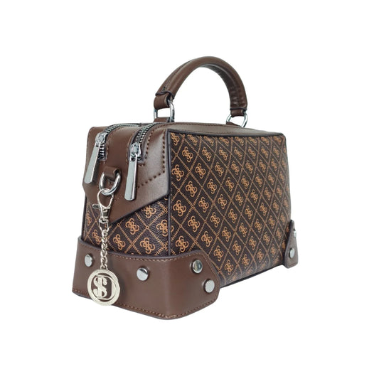 Borsa Mini Doctor Bag in Pelle con Monogramma - borsa pelle marrone