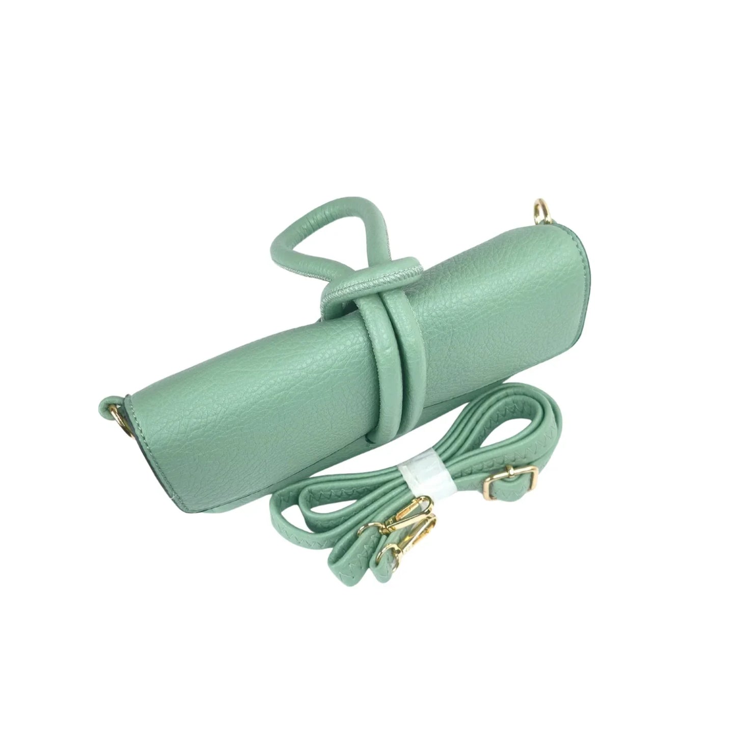 Clutch Bag in Pelle Verde Menta da Donna - borsa tracolla chiusura