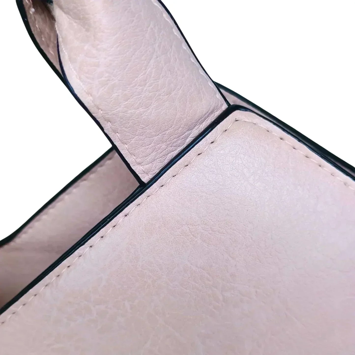 Elegante borsa tote in ecopelle rosa - manico pelle