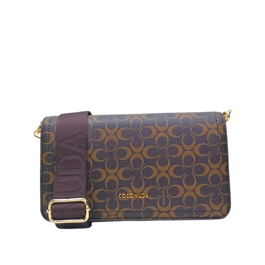 Brown Shoulder Bag with removable shoulder strap - MS-9723 - Stile Donna Bags