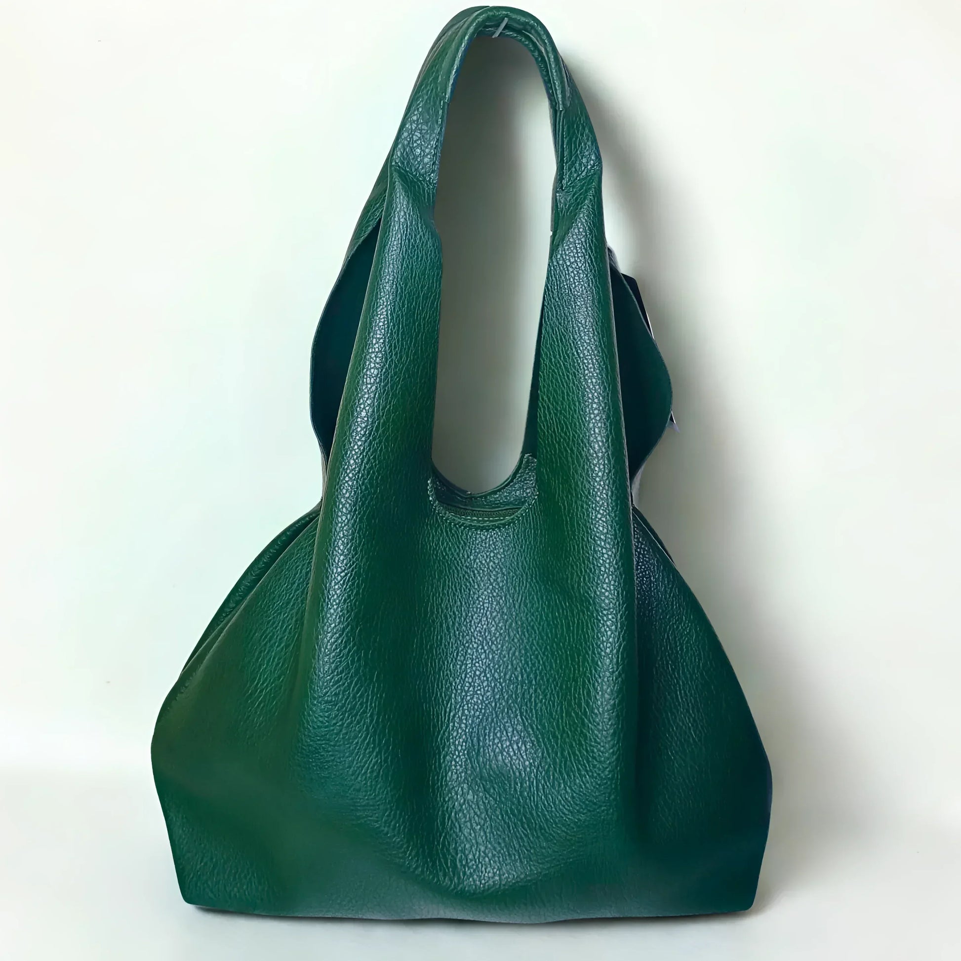 Green Leather Bindle Bag - MS-9614 - Stile Donna Bags