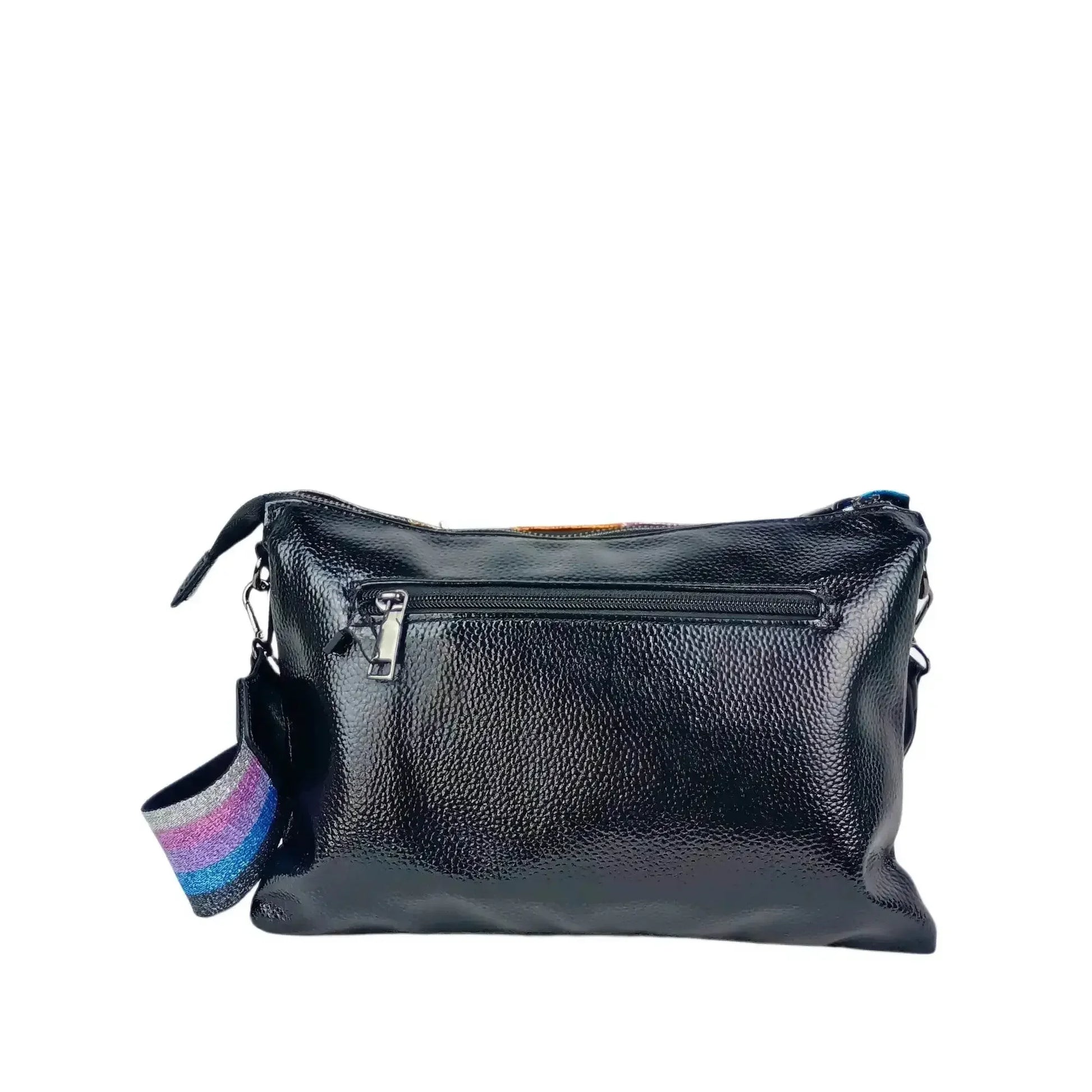 Rainbow Crossbody Bag with Metallic Stripe - Stile Donna Bags