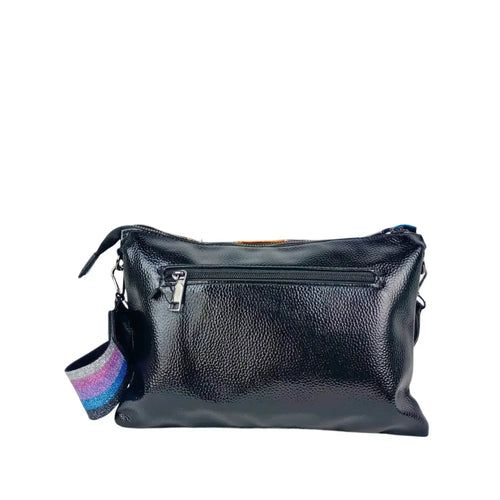 Rainbow Crossbody Bag with Metallic Stripe - Stile Donna Bags