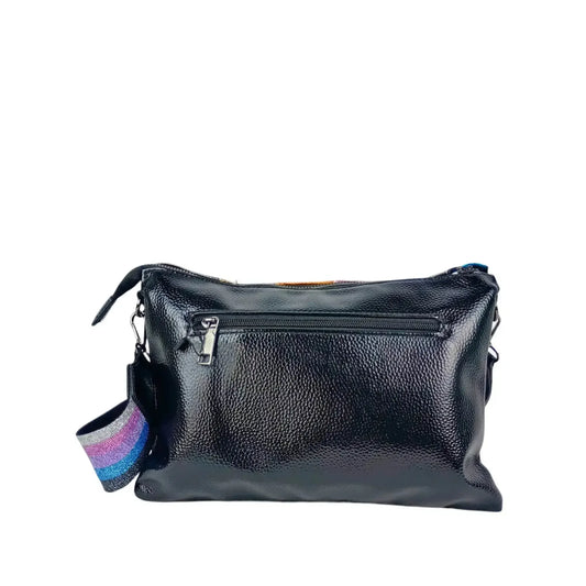 Rainbow Crossbody Bag with Metallic Stripe - Stile Donna Bags