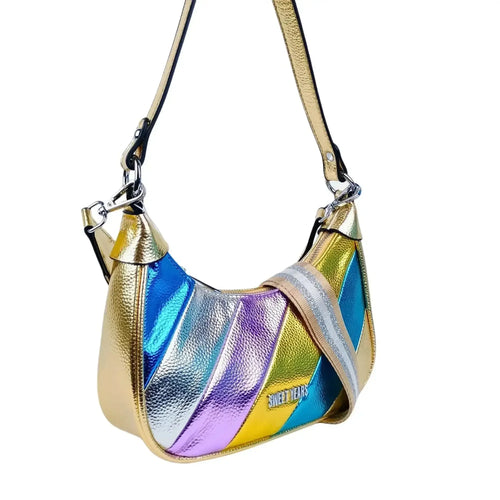 Rainbow Metallic Crossbody Bag - MS-0008 - Stile Donna Bags