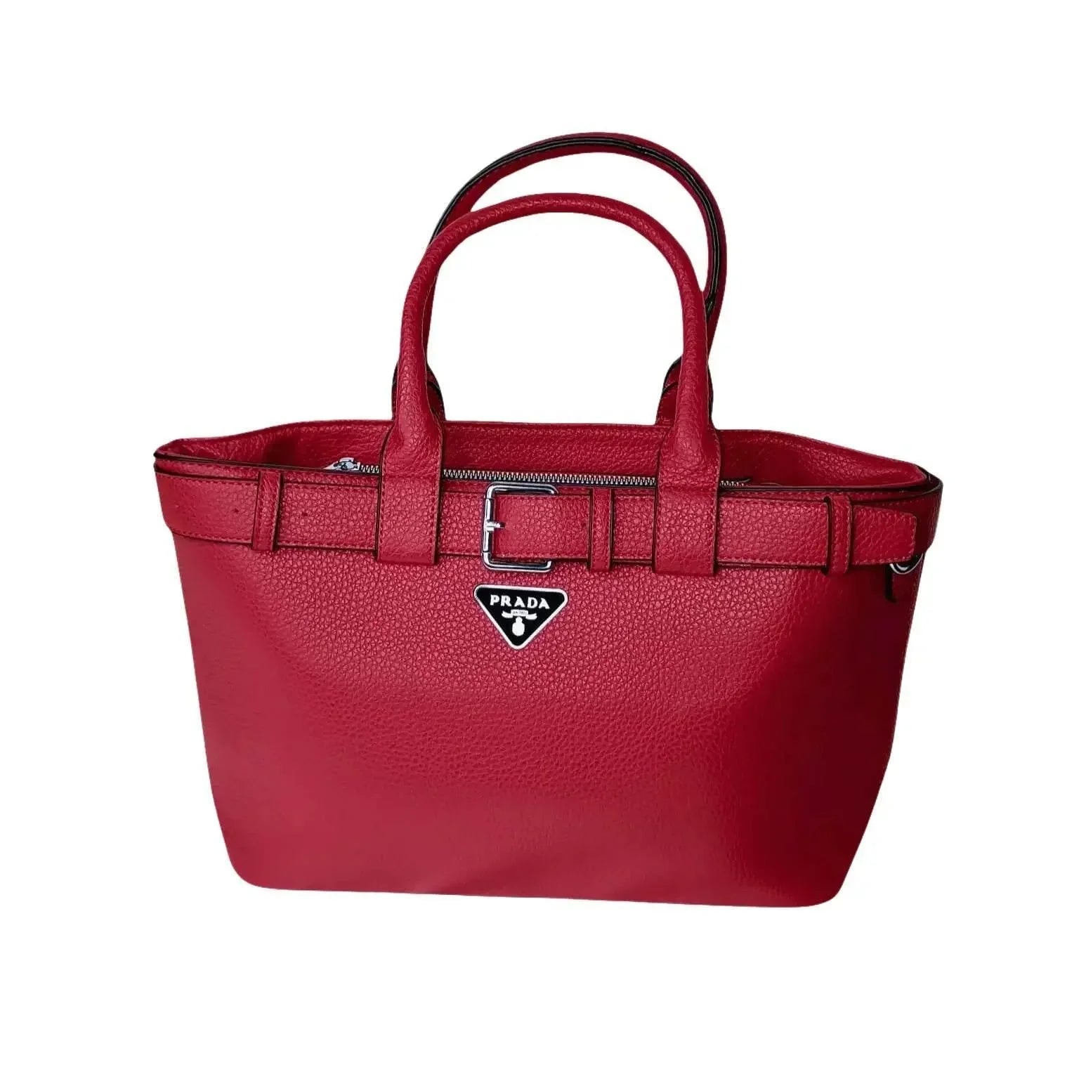 Red Leather Shopper Bag - MS-4740 - Stile Donna Bags