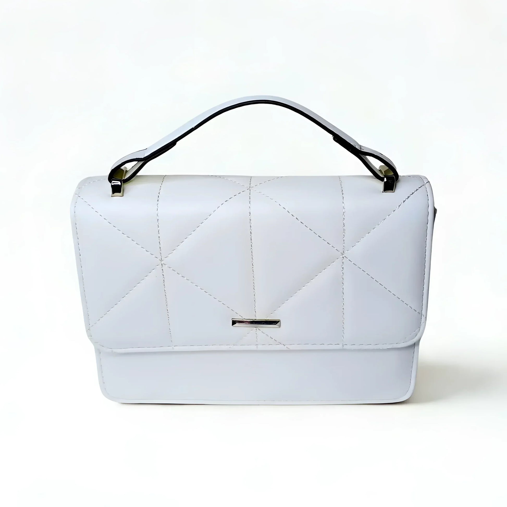 White Leather Handbag for Women - MS-8904 - Stile Donna Bags