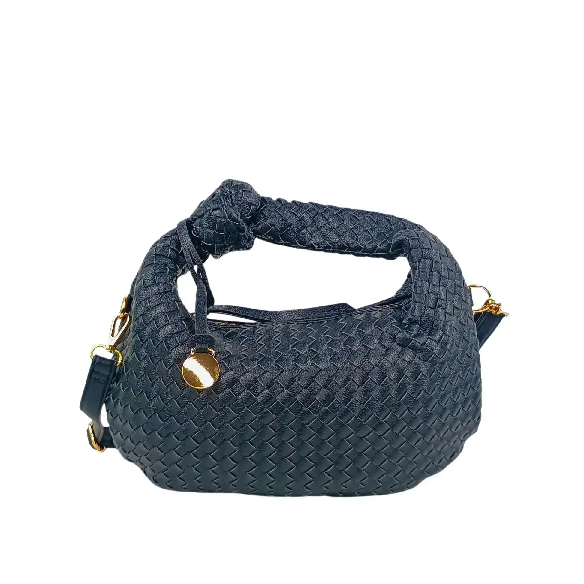 Woven Leather Shoulder Bag MS-4333 - Stile Donna Bags