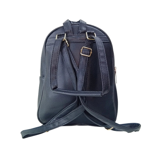 Black Leather Backpack MS-2417 - Stile Donna Bags