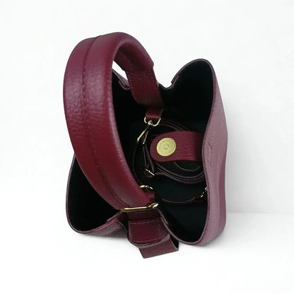 Borsa a Secchiello in Vera Pelle per l’Uso Quotidiano - borsa secchiello pelle