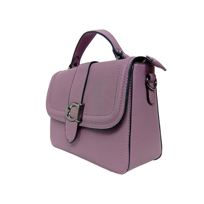 Borsa a spalla rigida in pelle PU premium - borsa lavanda