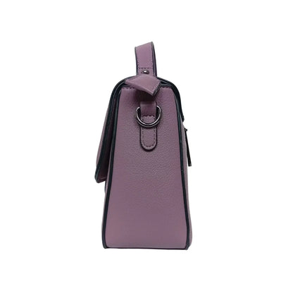 Borsa a spalla rigida in pelle PU premium - borsa viola