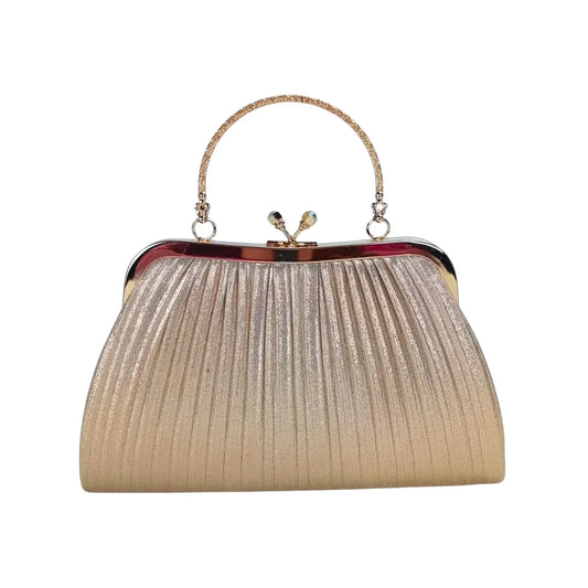 Borsa a Tracolla Gold Stone Soft Pouch - scintillante borsa clutch