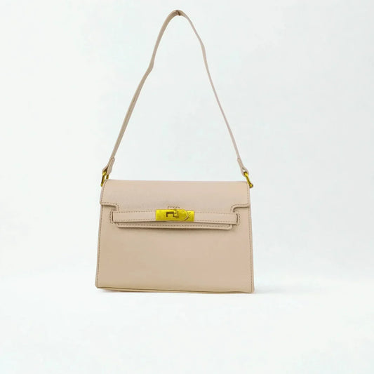Borsa a Tracolla in Pelle Enrico Coveri - borsa pelle beige
