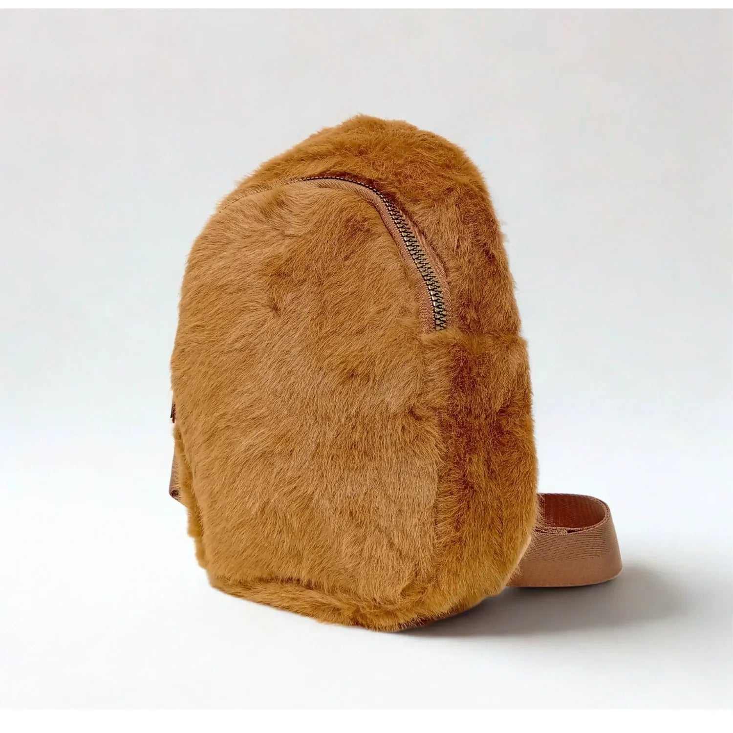 Borsa a tracolla in pelliccia sintetica - zainetto mini finta