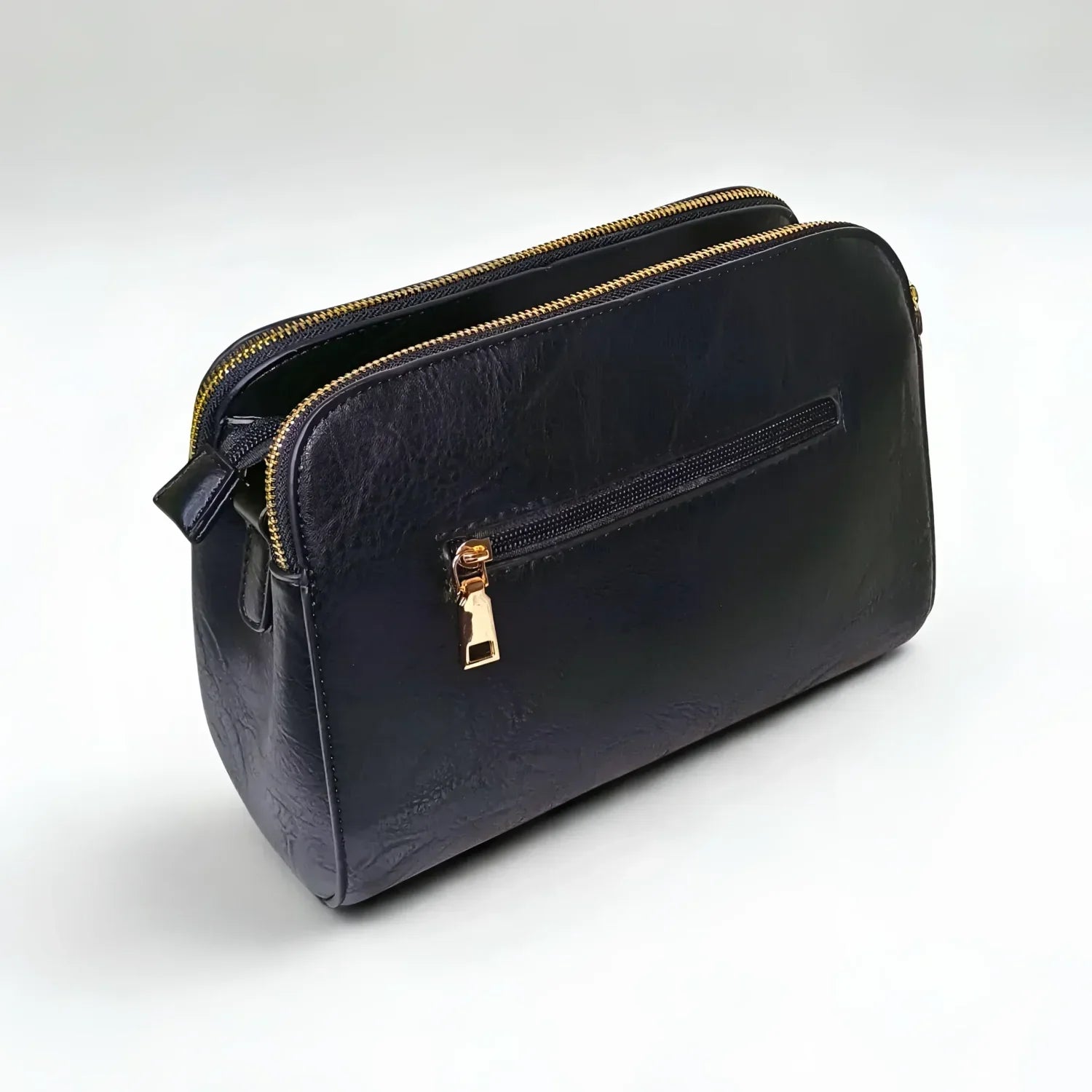 Borsa a tracolla Moschino in ecopelle nera con logo - borsa pelle