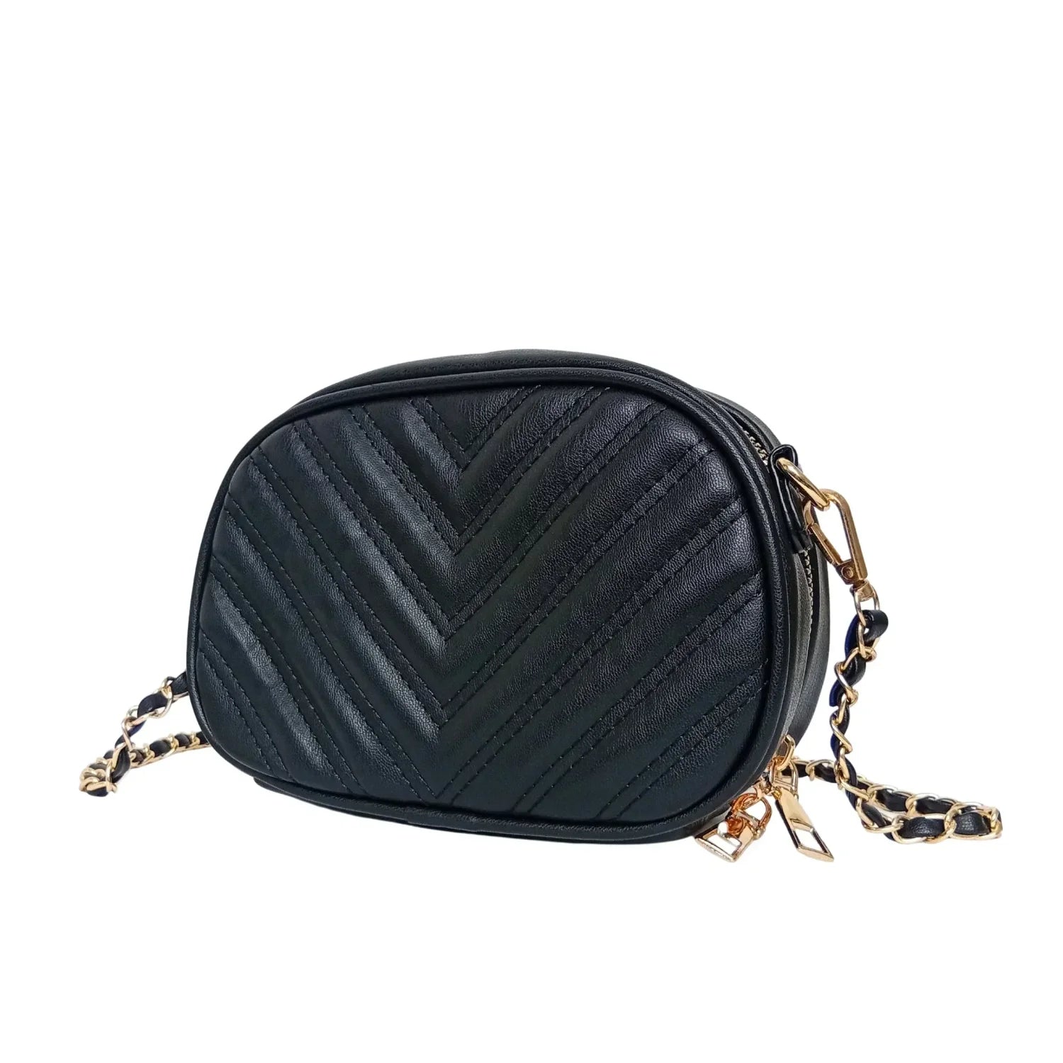 Borsa a Tracolla Ovale Trapuntata in Pelle PU - borsa tracolla pelle