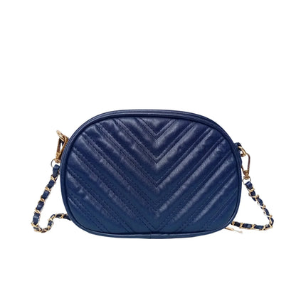 Borsa a Tracolla Ovale Trapuntata in Pelle PU - borsa tracolla trapuntata