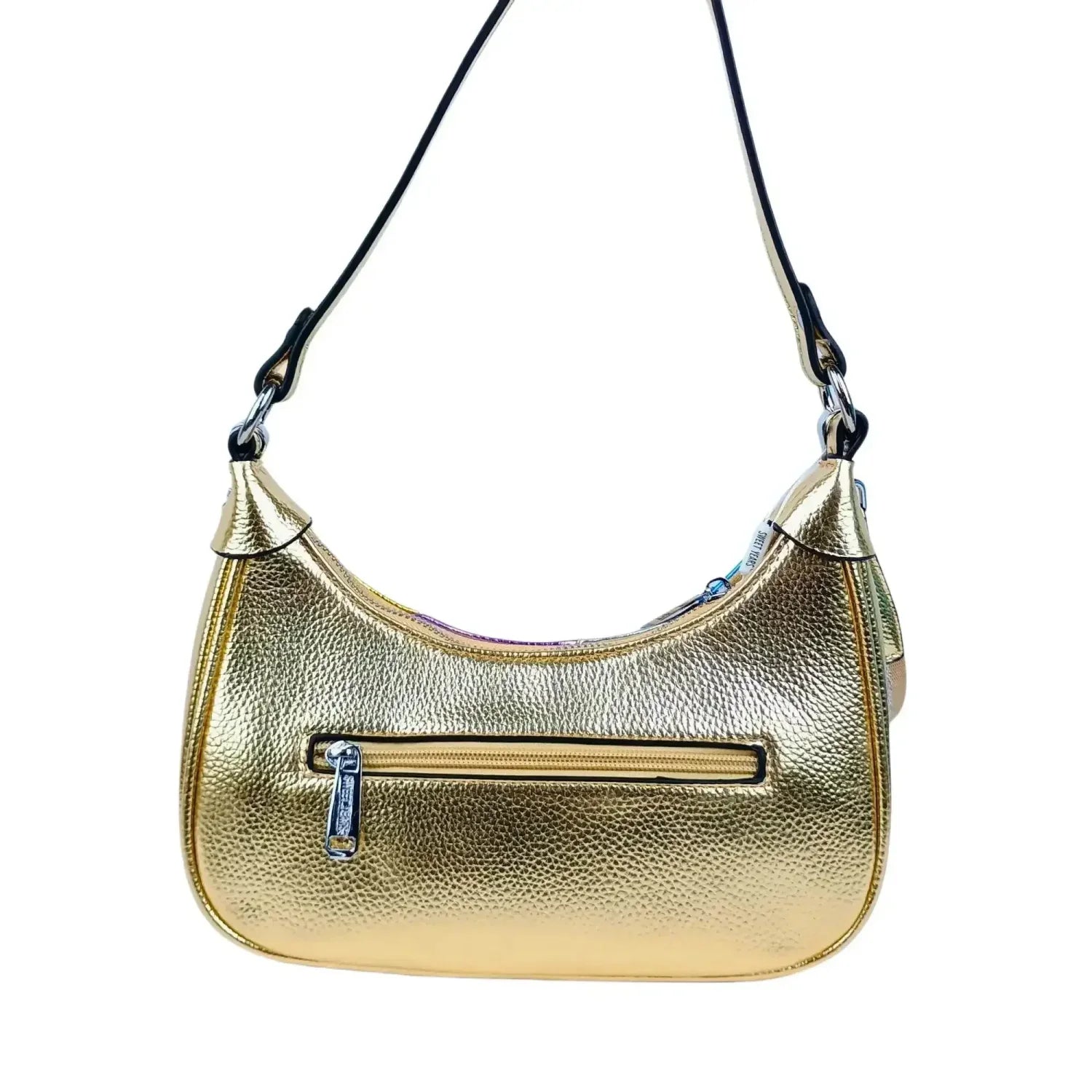 Borsa a Tracolla Righe Rainbow Metallic - borsa hobo pelle
