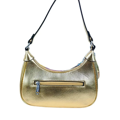 Borsa a Tracolla Righe Rainbow Metallic - borsa hobo pelle