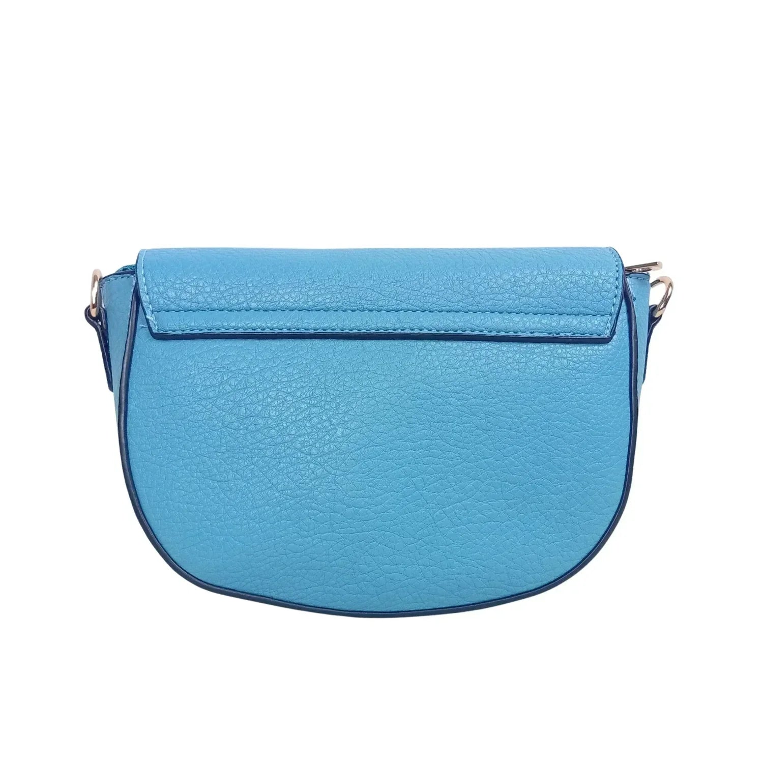Borsa Crossbody in Pelle Azzurra con Chiusura Magnetica - borsa tracolla pelle