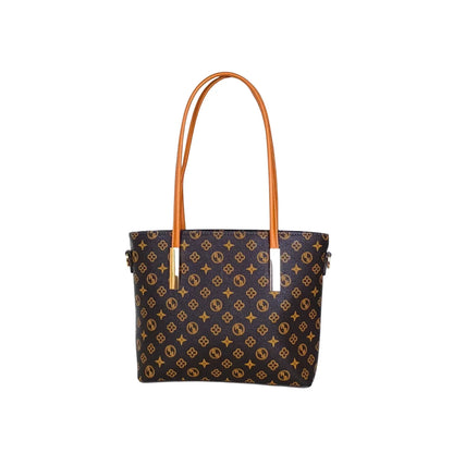 Borsa da donna online tote bag con tracolla removibile - borsa marrone motivo