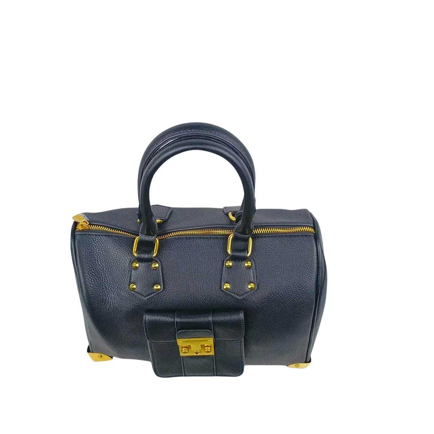 Borsa Dottore Enrico in Pelle Nera con Tracolla Removibile - borsa pelle nera