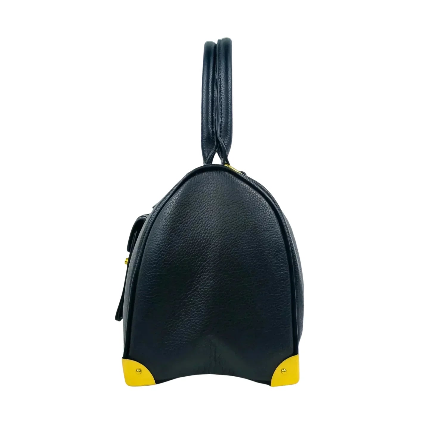 Borsa Dottore Enrico in Pelle Nera con Tracolla Removibile - borsa pelle nera