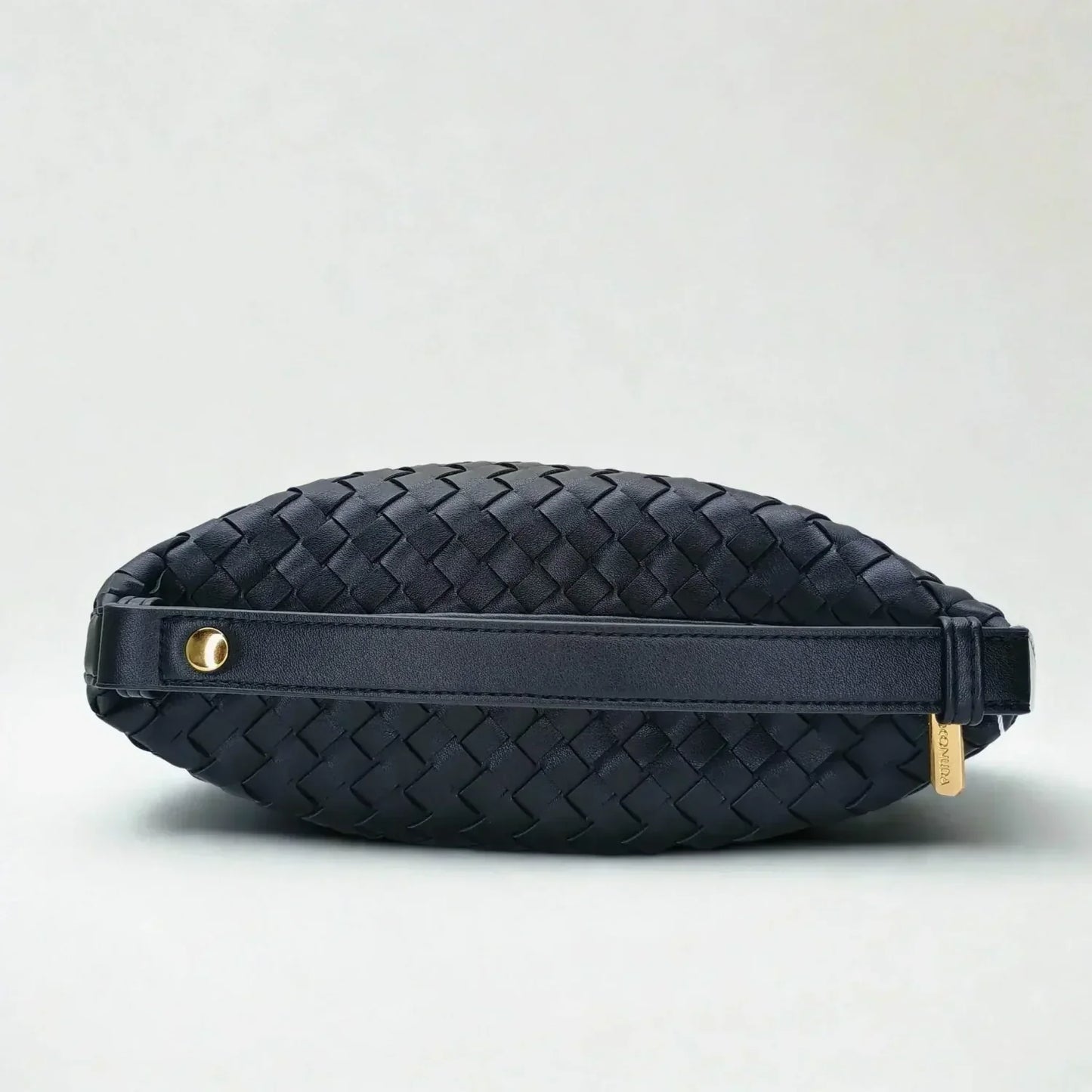 Borsa in pelle intrecciata Coconuda con manico - clutch