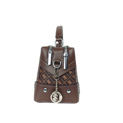 Borsa Mini Doctor Bag in Pelle con Monogramma - zaino mini finta