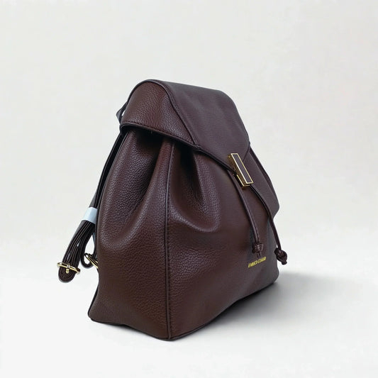 Brown Leather Backpack for Women MS-8289 - Stile Donna Bags