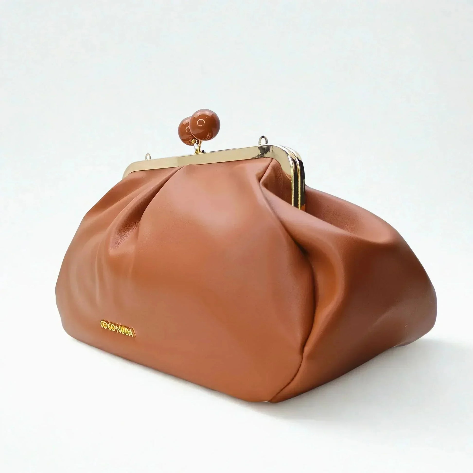 Brown Leather Clutch Bag - MS-4379 - Stile Donna Bags