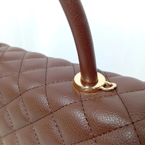 Clover clasp leather handbag MS-4458 - Stile Donna Bags