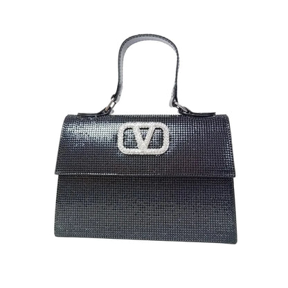Clutch Bag con Strass Valentini - borsa valentino nera