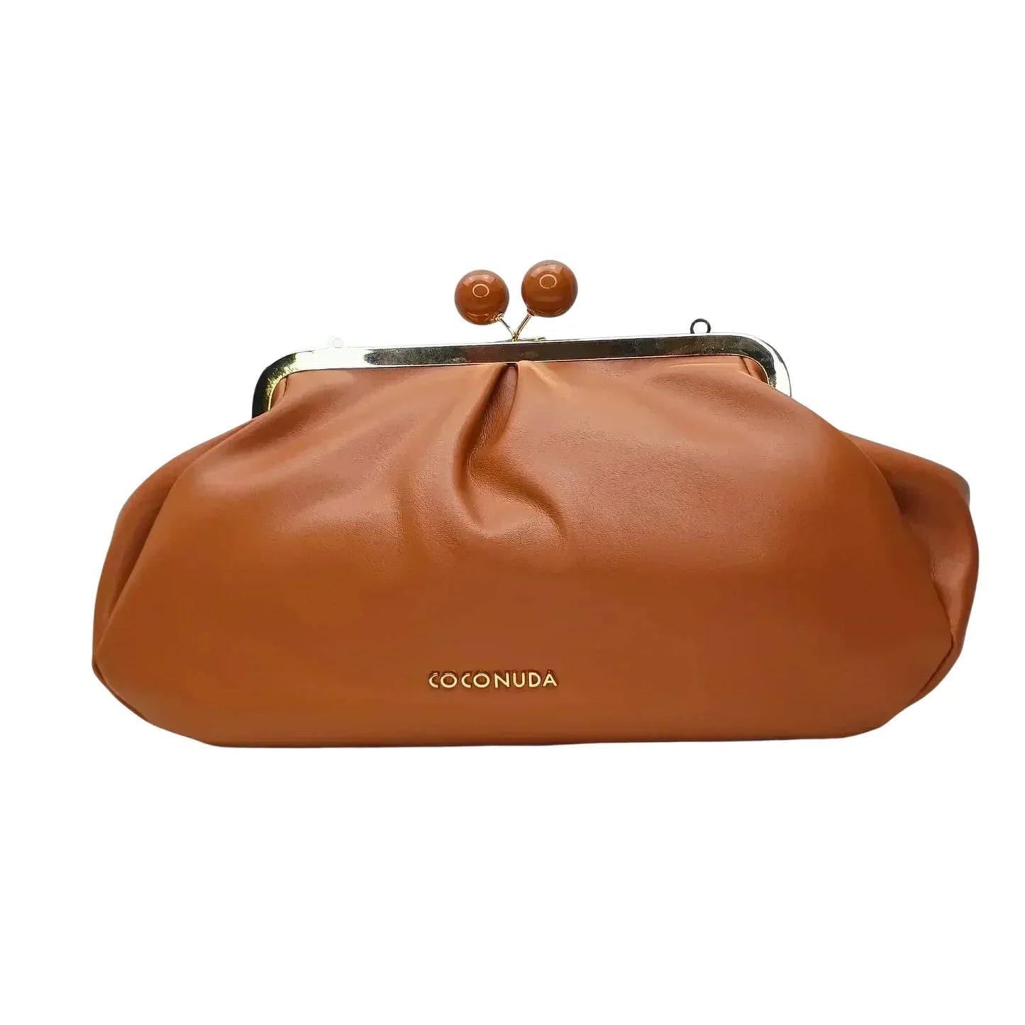 Clutch in Pelle Marrone con Finitura Premium - borsa clutch pelle