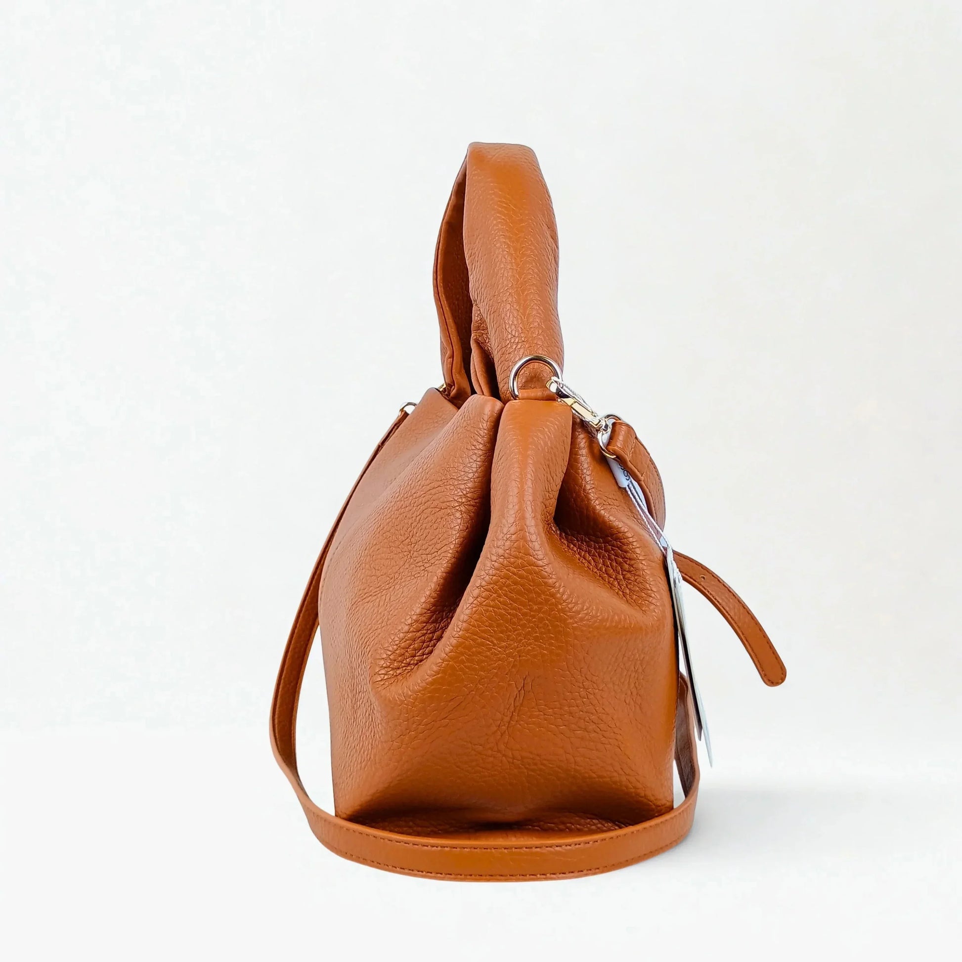 Coconuda Brown Leather Shoulder Bag - MS-3944 - Stile Donna Bags