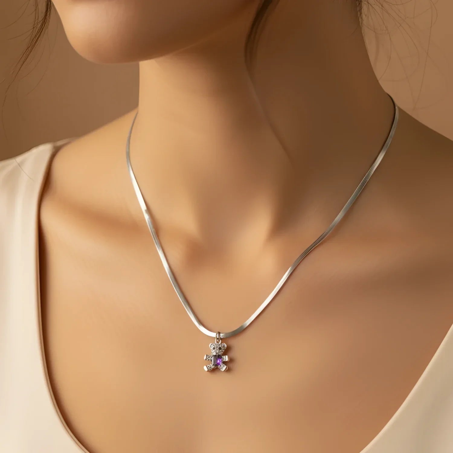 Collana Sweetheart con Ciondolo Orsetto - collana catena serpente