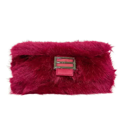 Fur handbag with leather handle MS-6440 - Stile Donna Bags