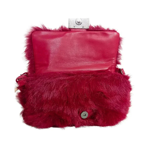 Fur handbag with leather handle MS-6440 - Stile Donna Bags