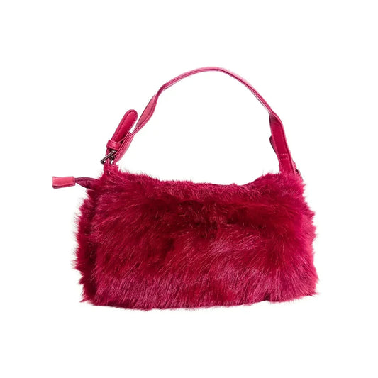 Fur handbag with leather handle MS-6440 - Stile Donna Bags