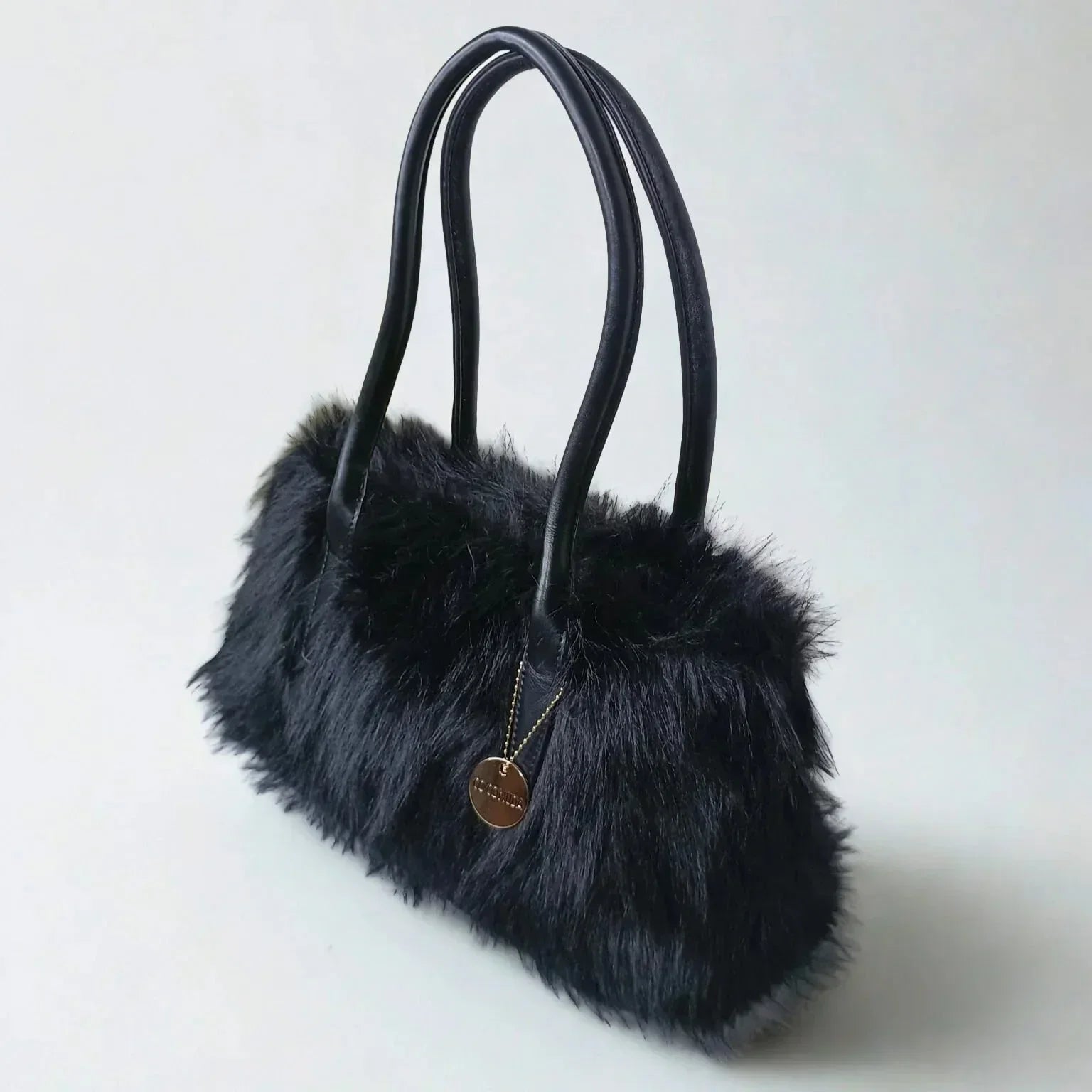 Fur Leather Handbag - MS-7158 - Stile Donna Bags