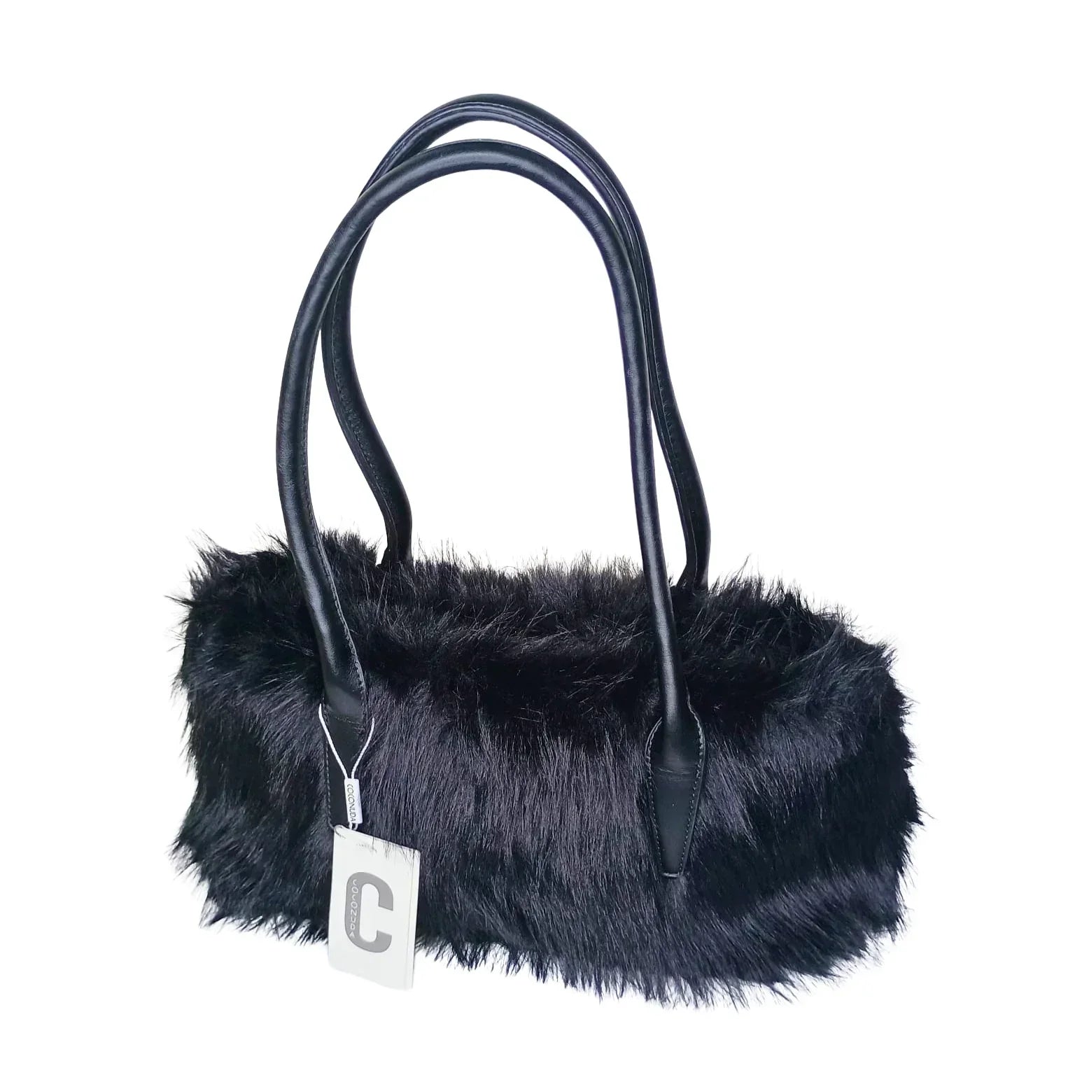 Fur Leather Handbag - MS-7158 - Stile Donna Bags