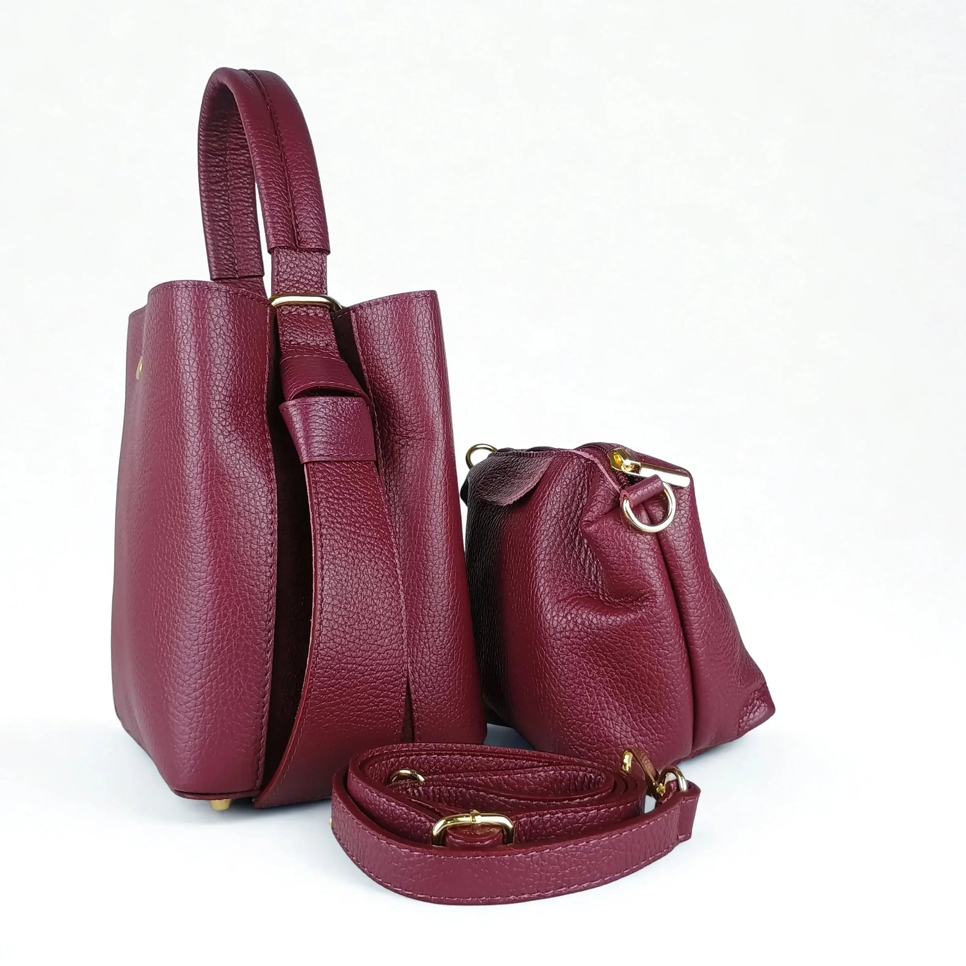Genuine Leather Bucket Bag MS-3265 - Stile Donna Bags