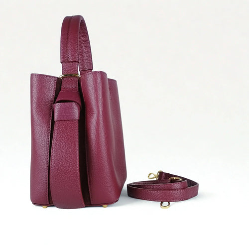 Genuine Leather Bucket Bag MS-3265 - Stile Donna Bags