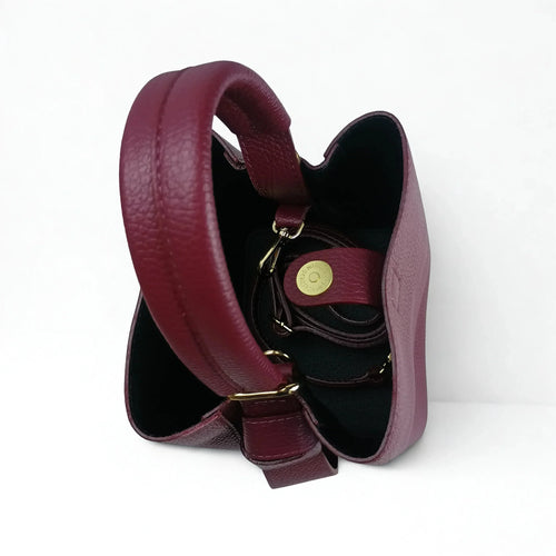 Genuine Leather Bucket Bag MS-3265 - Stile Donna Bags