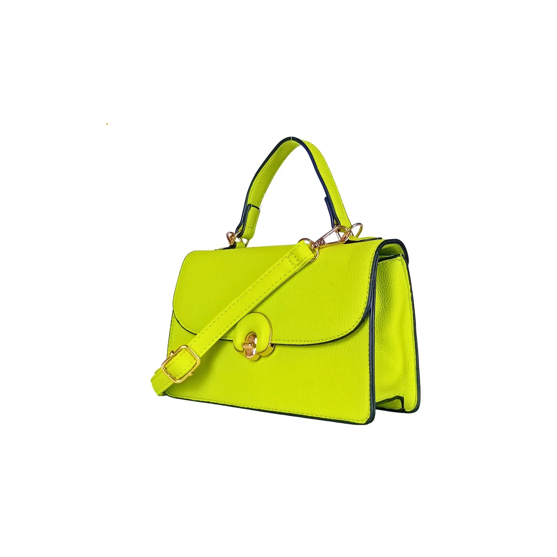 Green mini leather handbag - ms-8647 - Stile Donna Bags