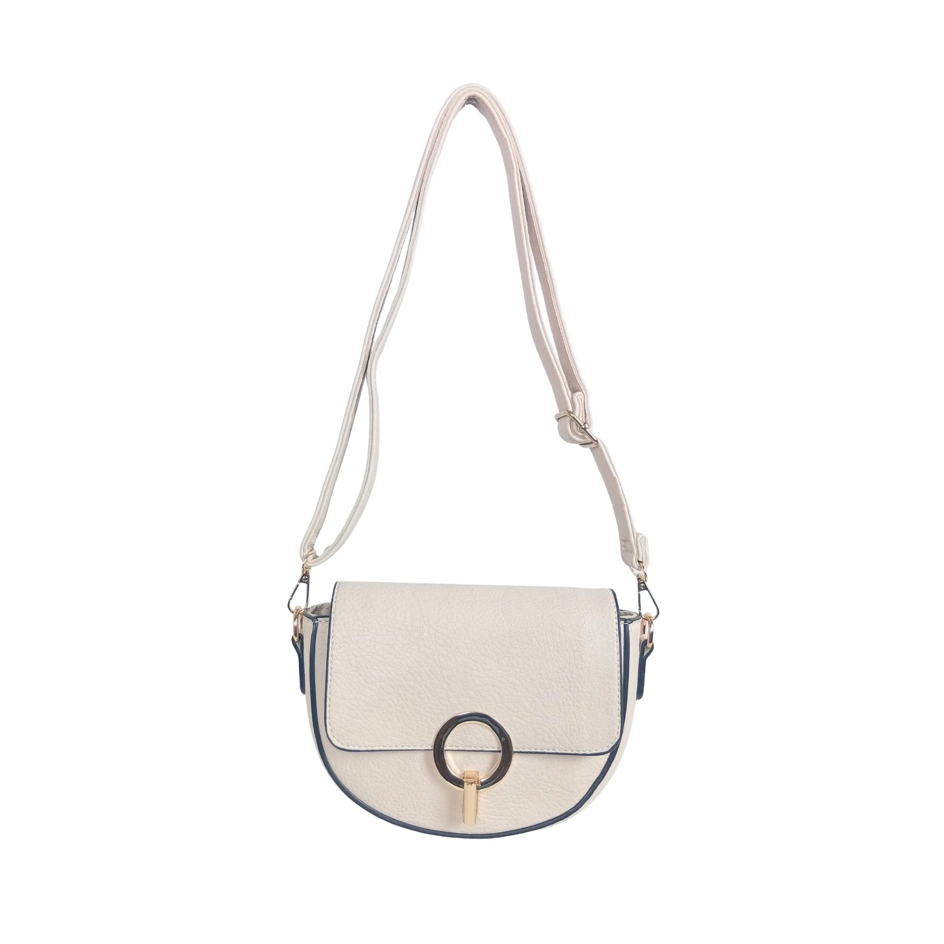 Half Moon Leather Crossbody Bag - MS-7611 - bag